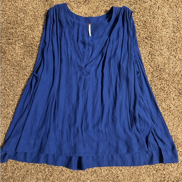Free People Darcy Cobalt Blue Sleeveless Top Size Large - Picture 4 of 8